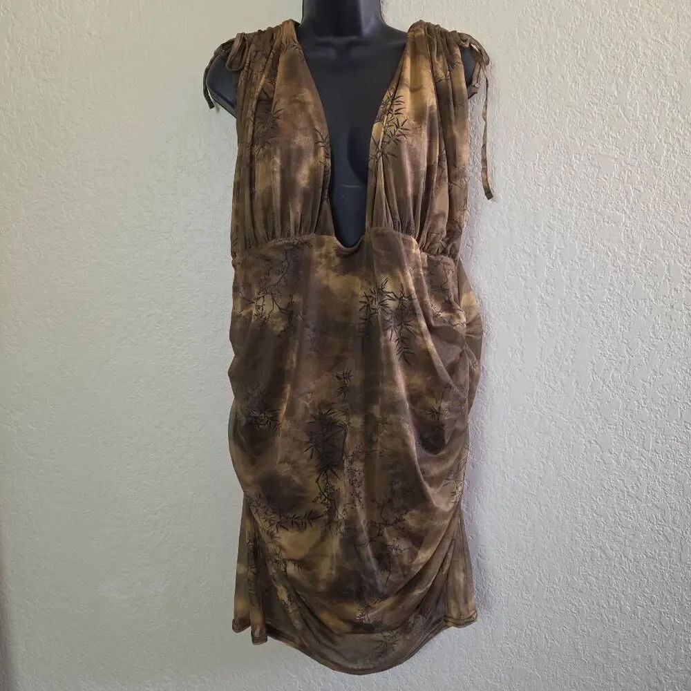 PrettyLittleThing Y2K Mesh Midi Dress